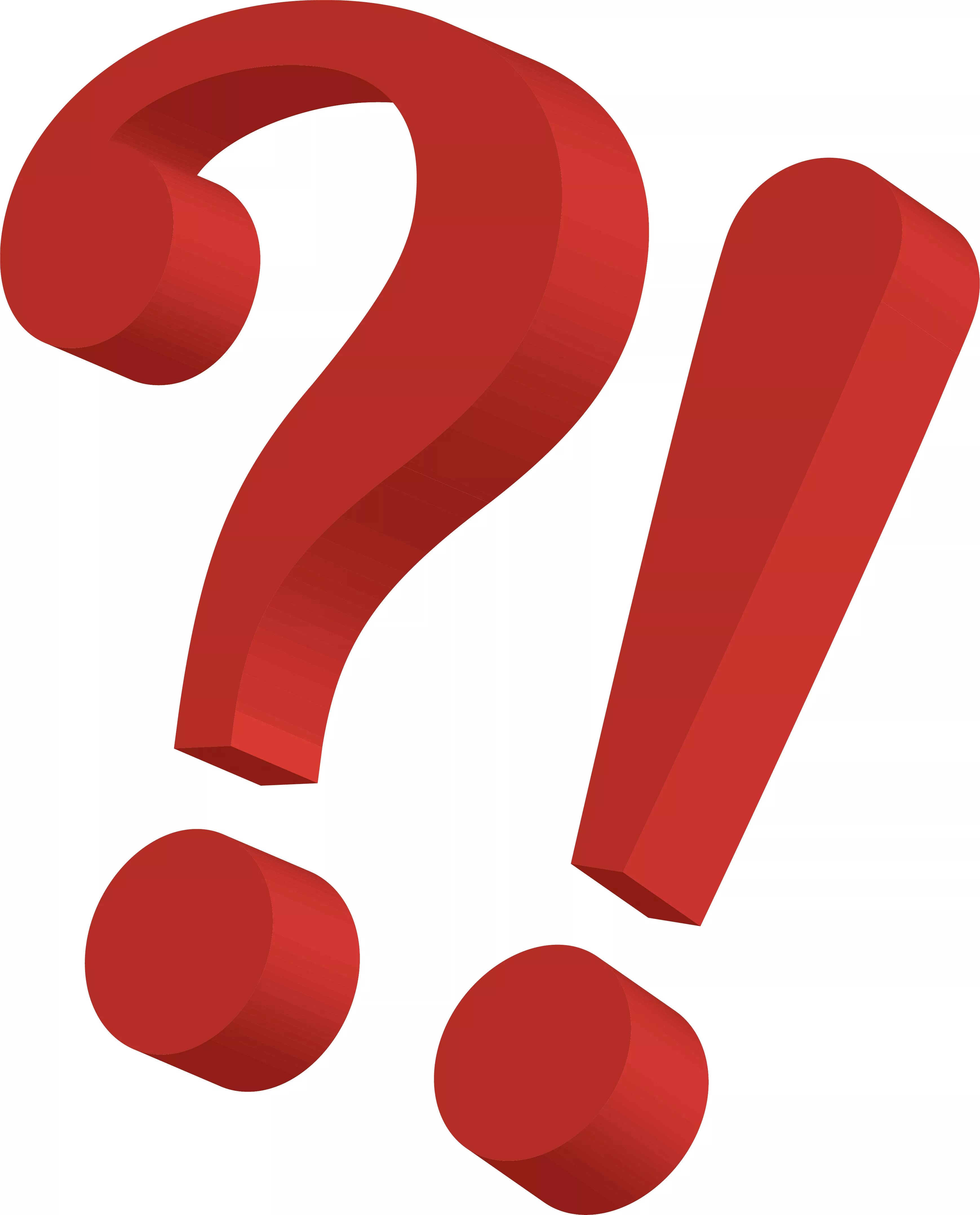 Fragezeichen und Ausrufezeichen