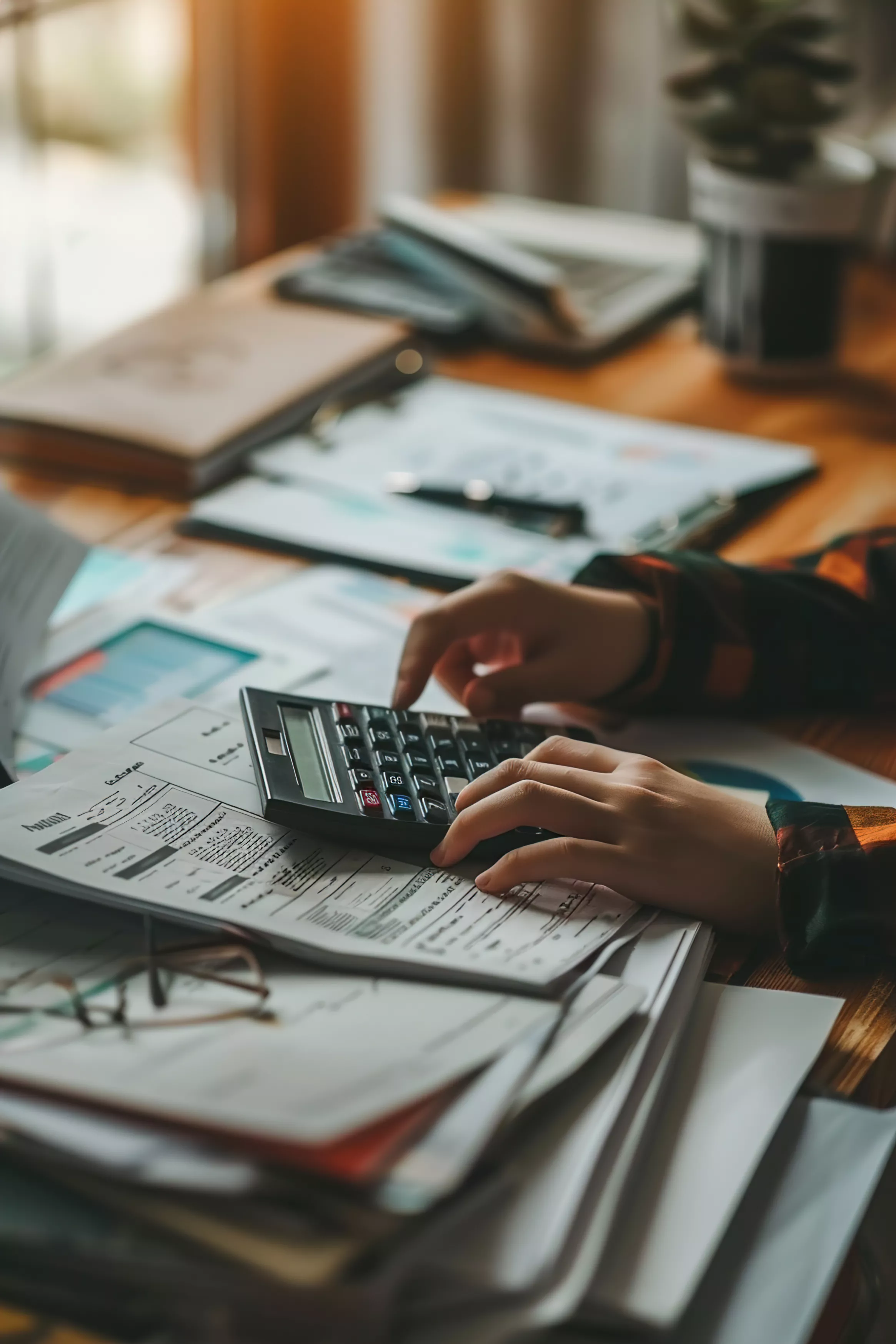 Mann macht Abrechnung