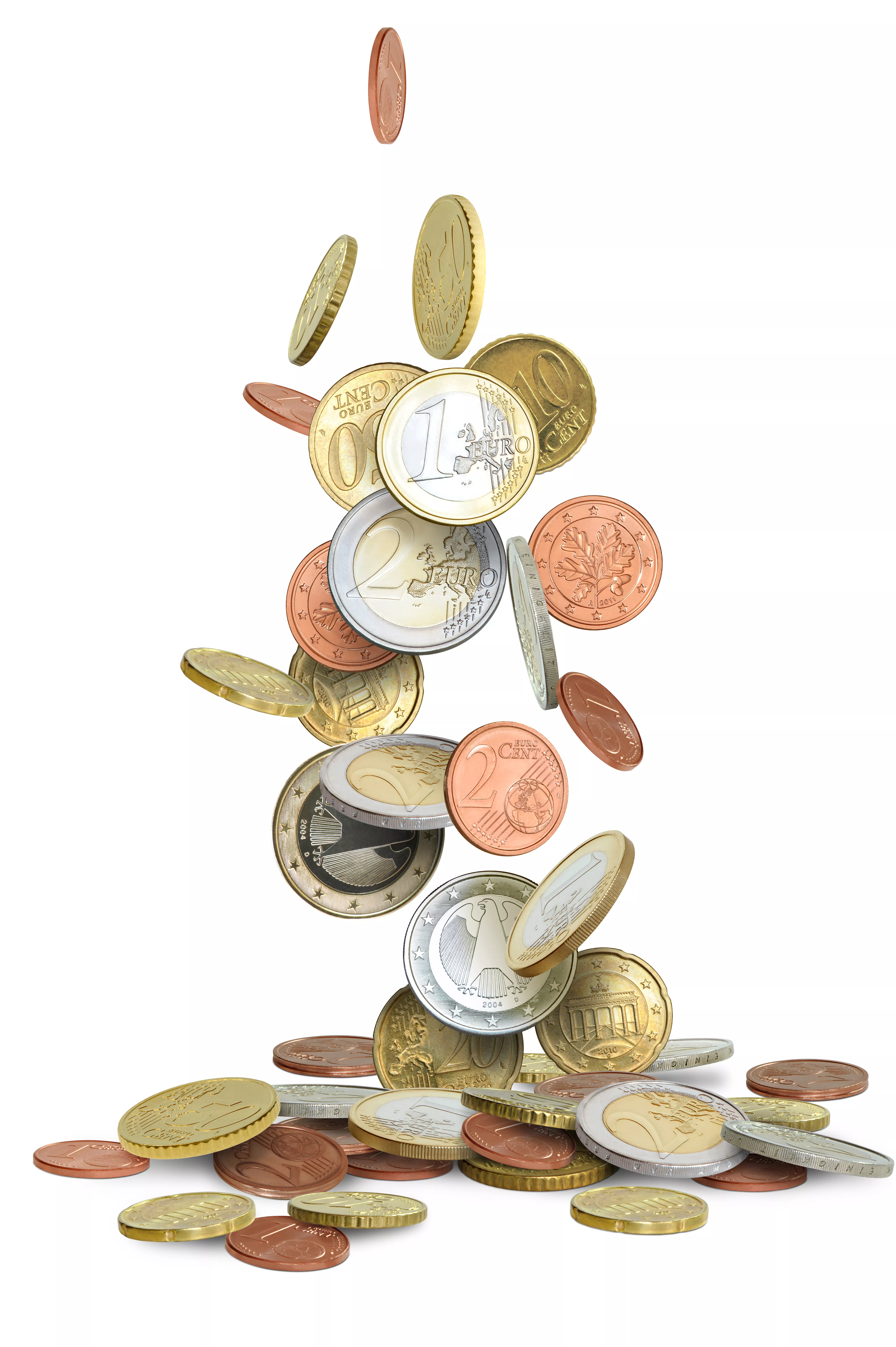 Fallende Münzen